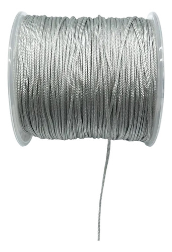 Rollo Hilo Chino 0.8mm Insumo De Bisutería Todo Los Colores Gris Claro