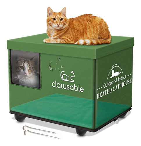Clawsable Asamblea Rapida De Casa Para Gatos Al Aire Libre (