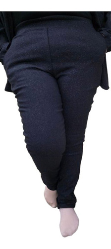 Conjunto De Metalina Glow, Blazer Abierto +babucha T M A 2xl