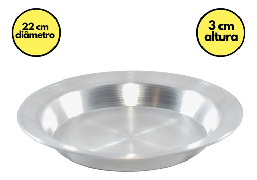 Kit Com 100 Pratos Em Aluminio Nº 22 Escolar Almoço Jantar