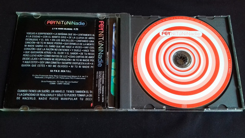 Cd Single Promocional Fey Ni Tu Ni Nadie (Usado)
