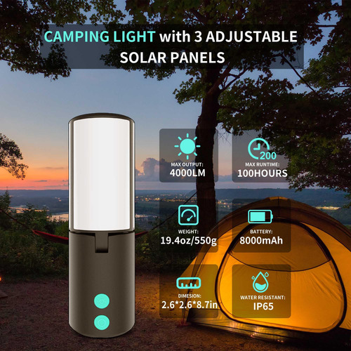 Linterna Recargable De 8000 Mah Para Campamento