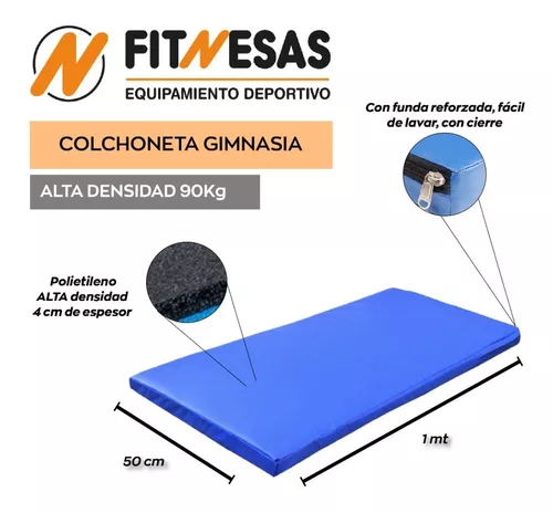 Colchoneta Gimnasia 1x50x4 Alta Densidad 90kg Polietileno