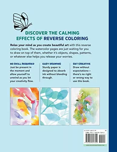 Reverse Coloring Book for Anxiety Relief: Draw Designs on