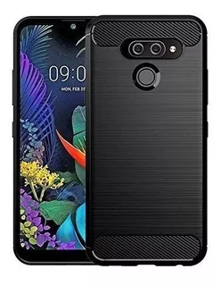 Funda Tpu Fibra Carbono Rugged LG Q60 / LG K50 + Templado 5d