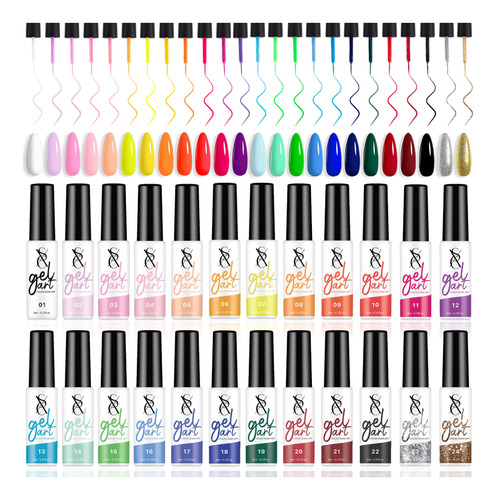 Sxc Cosmetics - Juego De 24 Colores De La Serie De Esmaltes