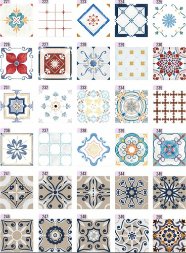 Vinilos Para Azulejos 15x15cm Laqueados X 30 Uni.