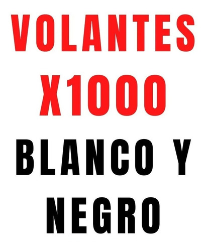 1000 Volantes Folletos 10x15 Blanco Y Negro Prontos 24 Hs