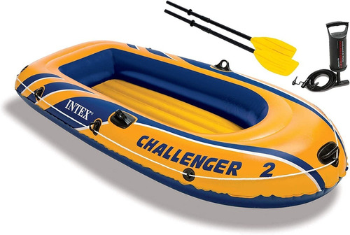 Flotador Inflable Intex Bote Challenger 2 Piscina