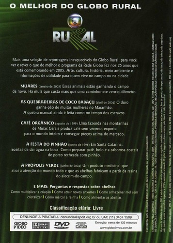 Imagem 2 de 2 de Dvd O Melhor Do Globo Rural 25 Anos - Muares, Café Orgânico