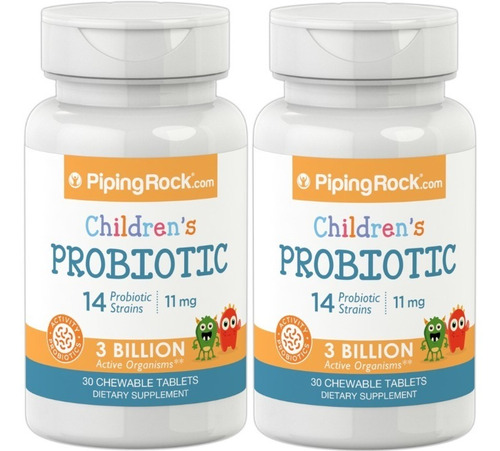 Probiótico Para Niños 14 Cepas Y 3000 Millones 30 Tabletas 