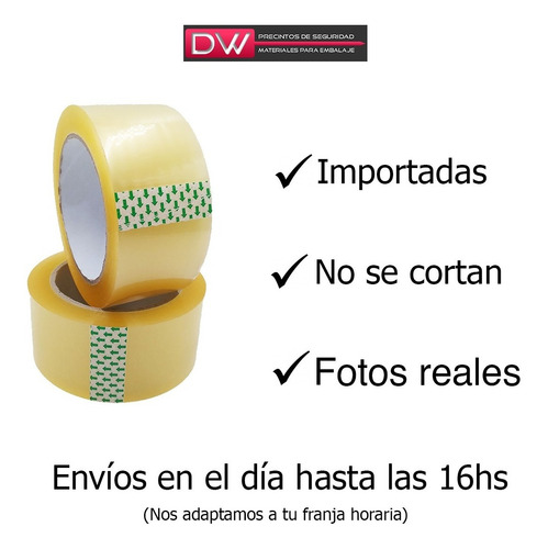 Imagen 2 de 10 de Cinta Adhesiva Transparente Embalaje 45mm X 90mt Pack X36u