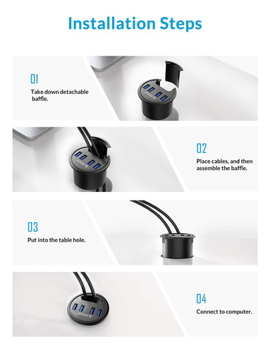 Concentrador Usb 4 Puertos Para Computadora