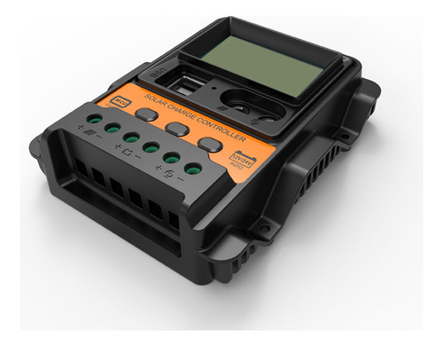 Controlador De Carga Solar Lcd Doble Usb De 12v/24v