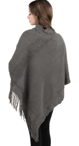 Imagen 2 de 10 de Poncho Capa Chal Forro Borrega, Tejido Suave, Trama Liso.