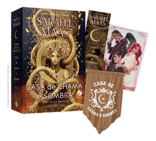 Cidade da Lua Crescente: Casa de chama e sombra (Vol. 3) - brindes, de Sarah J. Maas. Editora Galera, capa mole em português