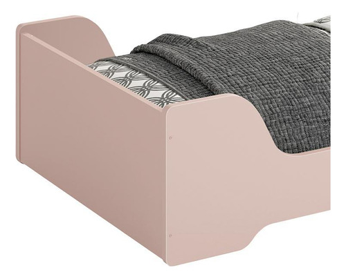 Cama Solteiro Evolutiva Zaki 2 Em 1 - Reller Cor Rosa Fosco Liso