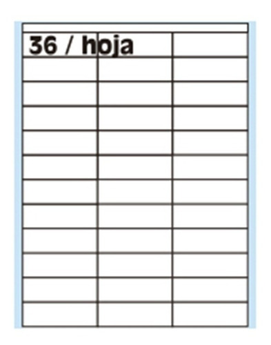 Etiquetas Oritec A4 4124 X500 36 X Hoja 70x23,4mm Autoadhes