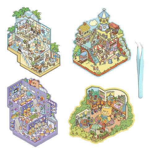 4 Juegos De Pegatinas Grandes For Casa En 3d