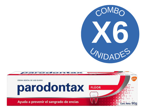 Pack X6 Paradontax Pasta Dental Fluor 90g