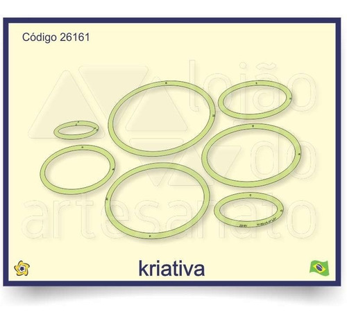 Imagem 3 de 4 de Gabarito Oval Par - Patchwork - Sashiko - Scrapbook - 26161