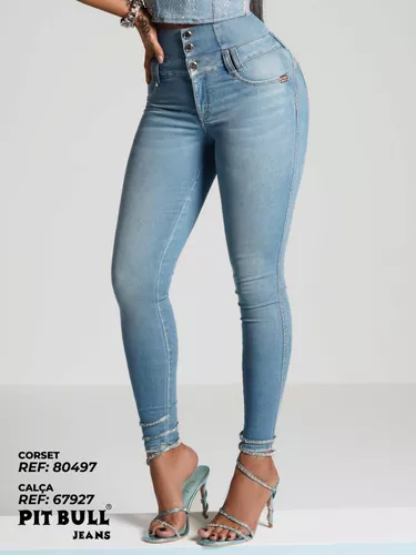 Calça Jeans Feminina Pitbull Original Ref 67927