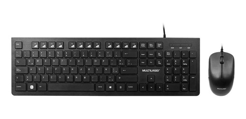 Combo Teclado Y Mouse Usb Multilaser Tc503 Negro