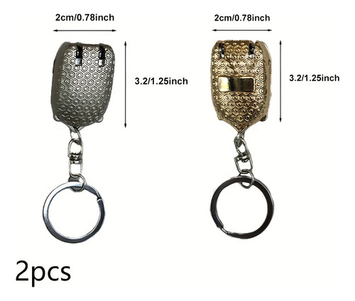 Llavero Con Cortauñas Plegable Portátil De Estilo Clásico, 2