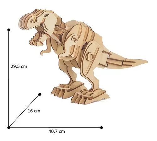 Tudo Dez  A maior loja de preço único do Brasil - Didáticos e Jogos - T-REX  QUEBRA-CABEÇA 3D