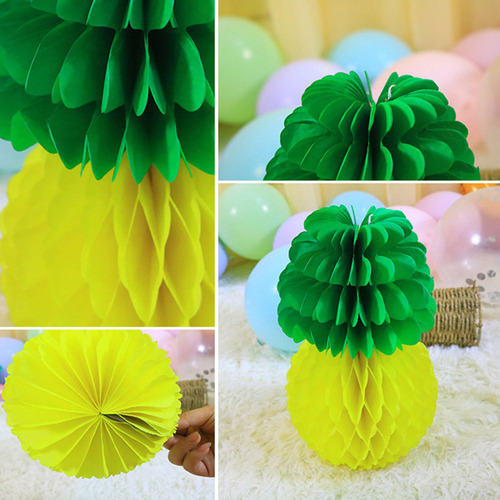 6 Piezas De Piña Con Decoración En Forma De Panal, Hermosa P