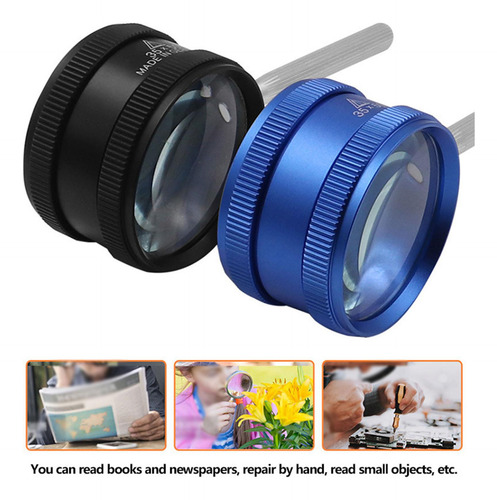 Portátil 35x Lupa De Mano Inastillable 55 Mm Lente De Lupa