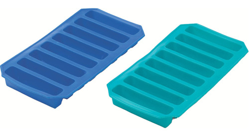 Set X2 Bandejas Para Hielo Flexibles Sin Bpa Color Azul