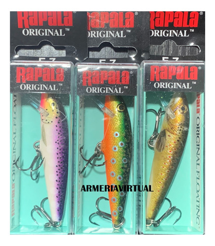 Señuelos Rapala Original  7 Cm X 3  / Armería Virtual