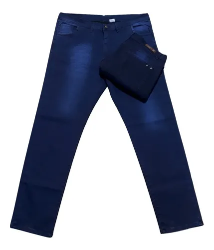 Jeans Talle Especial Elastizado Con Rotura Hombre 50 Al 60
