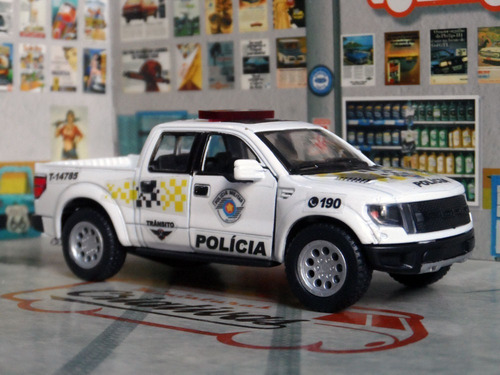 Miniatura Picape Trânsito Polícia Militar Pm Sp Viatura