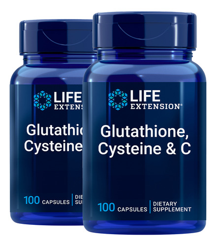Glutationa Cisteína E C Life Extension 100caps 2un Sabor Sem sabor