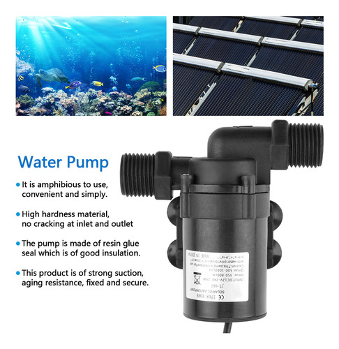 Mini Bomba De Agua Dc Sin Escobillas Para Calentador Solar 2