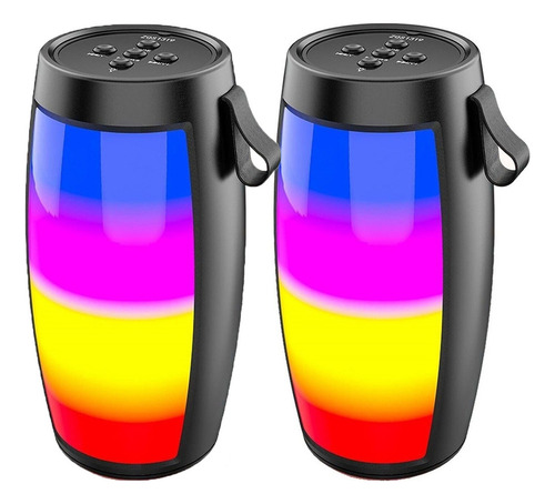 T 2 Piezas Bocina Bluetooth Portátil Altavoz Subwoofer Usb