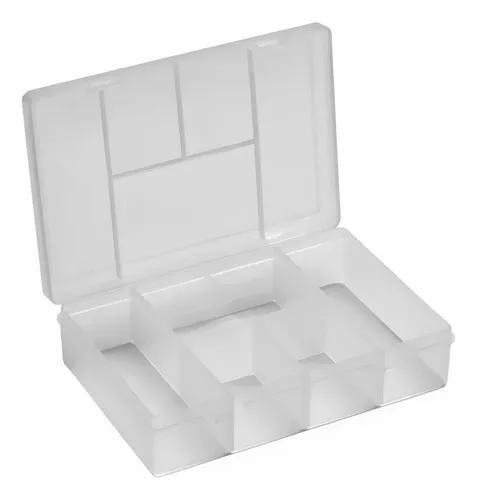 Caja organizadora plástica de 23cm color transparente