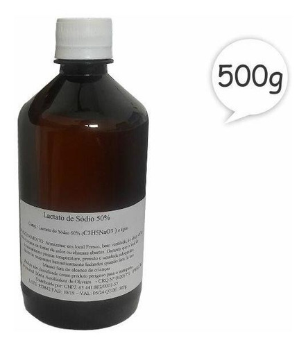 Imagem 2 de 3 de Lactato De Sódio 60% 500gr