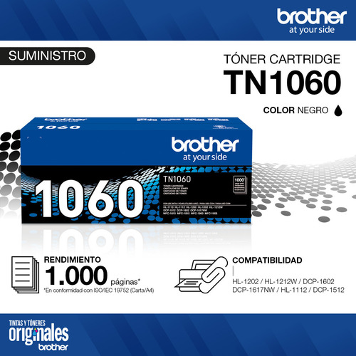 Tóner Brother Tn-1060 Original 1000 Páginas 1 Unidad