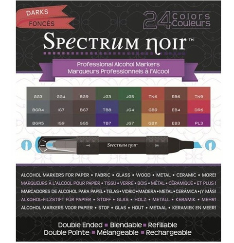 Spectrum Noir Fibras De Colores Set De 24 ()
