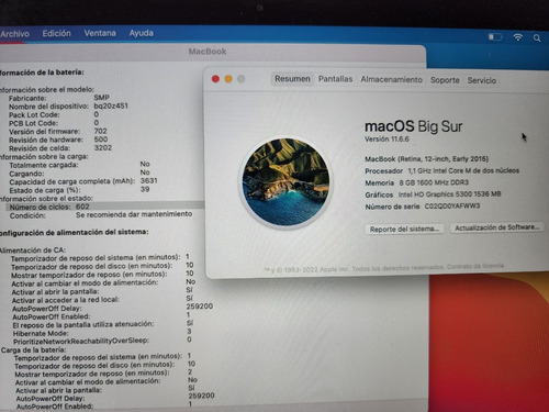 Imagen 8 de 10 de Macbook (retina 12-inch, Early 2015) Core M 8gb 256gb -leer