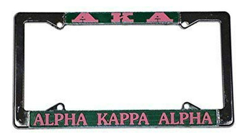 Placa Licencia Plata Alpha Kappa Alpha Sorority