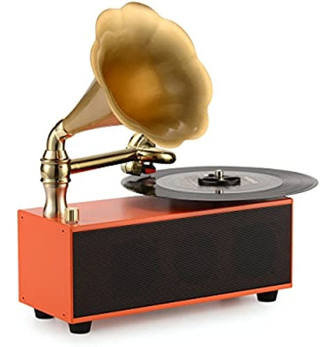 Mini Reproductor De Discos De Vinilo Con Diseño Clásico Pero