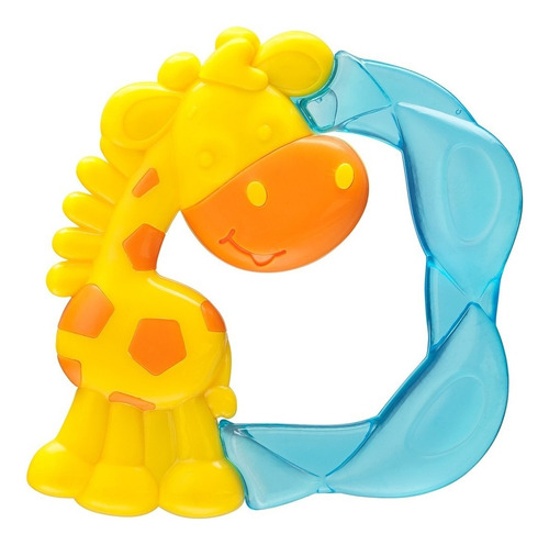 Mordillo De Bebé Jerry Giraffe Water Teether Playgro Color Amarillo