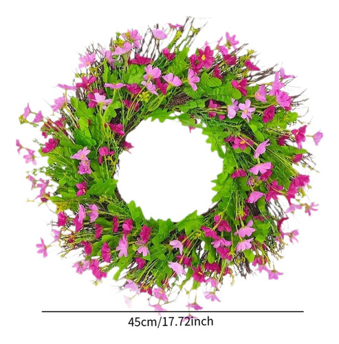 Corona De Flores Artificiales, Corona De Primavera Y Verano,