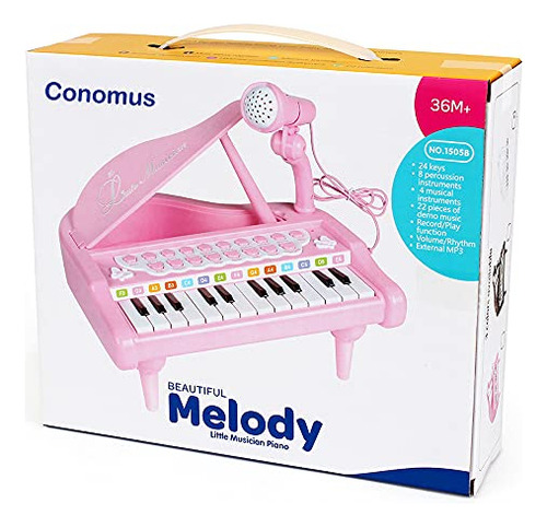 Conomus Piano Keyboard Toy Para Niños, 1 2 3 4 Años De Eda