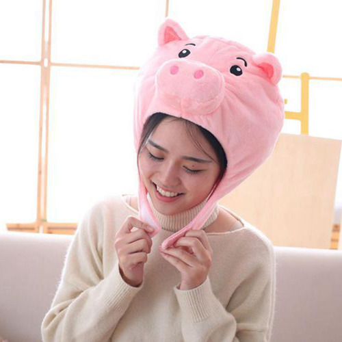 2 Bonito Gorro De Peluche De Cerdo, Disfraz De Utilería