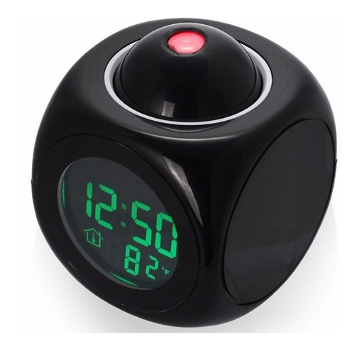 Reloj Despertador Digital Alarma Proyeccion Hora Ovalada 